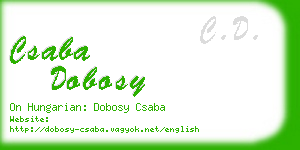 csaba dobosy business card